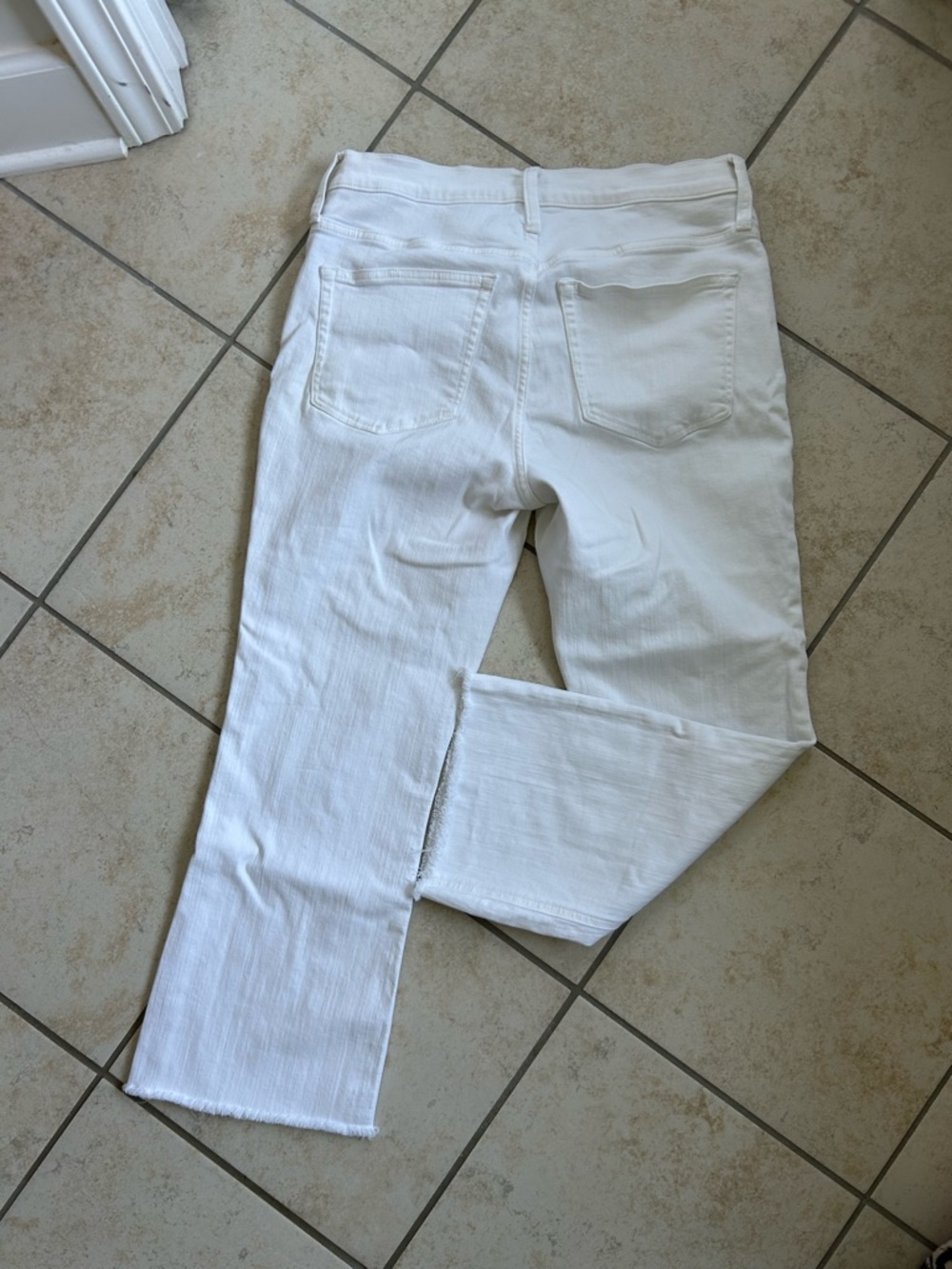 J Crew Women's White Kick Flare Jeans - Picture 3 of 3